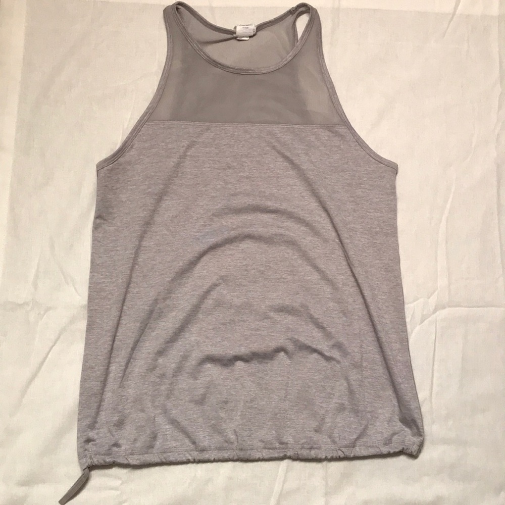 Grey Mesh Athletic Tank Top